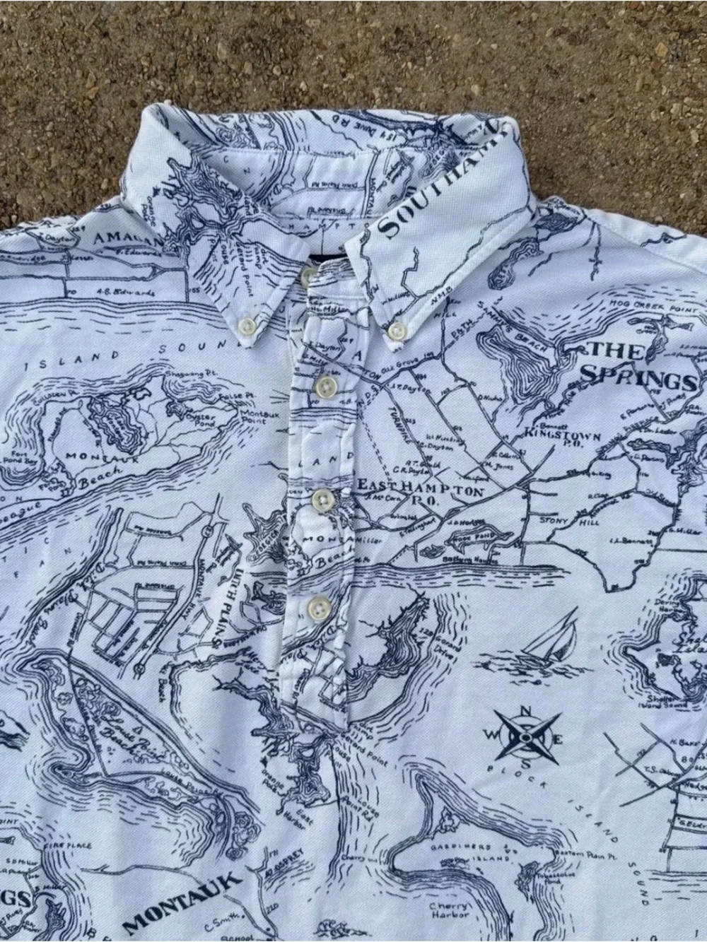 Polo Ralph Lauren Map Knit Oxford polo shirt